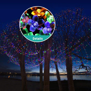 100 LED Solar String Lights 12M（39ft）Garden Fairy Lights 8 Modes Outdoor IP65 Waterproof Commercial Grade Multi-Color for Party Patio Garden Festoon Party